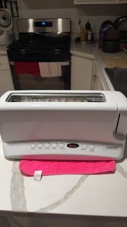 Cuisinart Toaster Total Touch Long Slot Bagel, Defrost Cancel CPT White