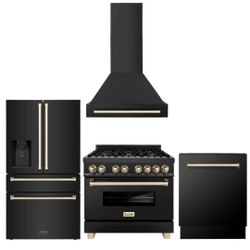 ZLINE 36″ Autograph Edition Kitchen Package (Dual Fuel Range)