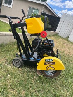 Stark USA 61056-1 14" Gasoline Concrete Cutter, 6.5 HP — Circular Concrete Cut-Off Saw