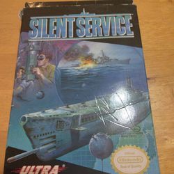 Original Nintendo Silent Service Game 