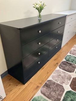 🔥Brand new black 8 drawer dresser