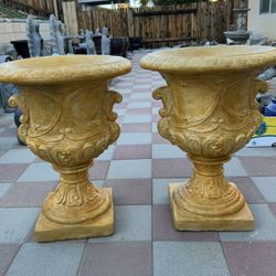 New Flower Pots Made Out Of Cement Perfect Gift 