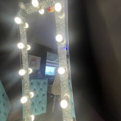 Floor Mirror W Lights