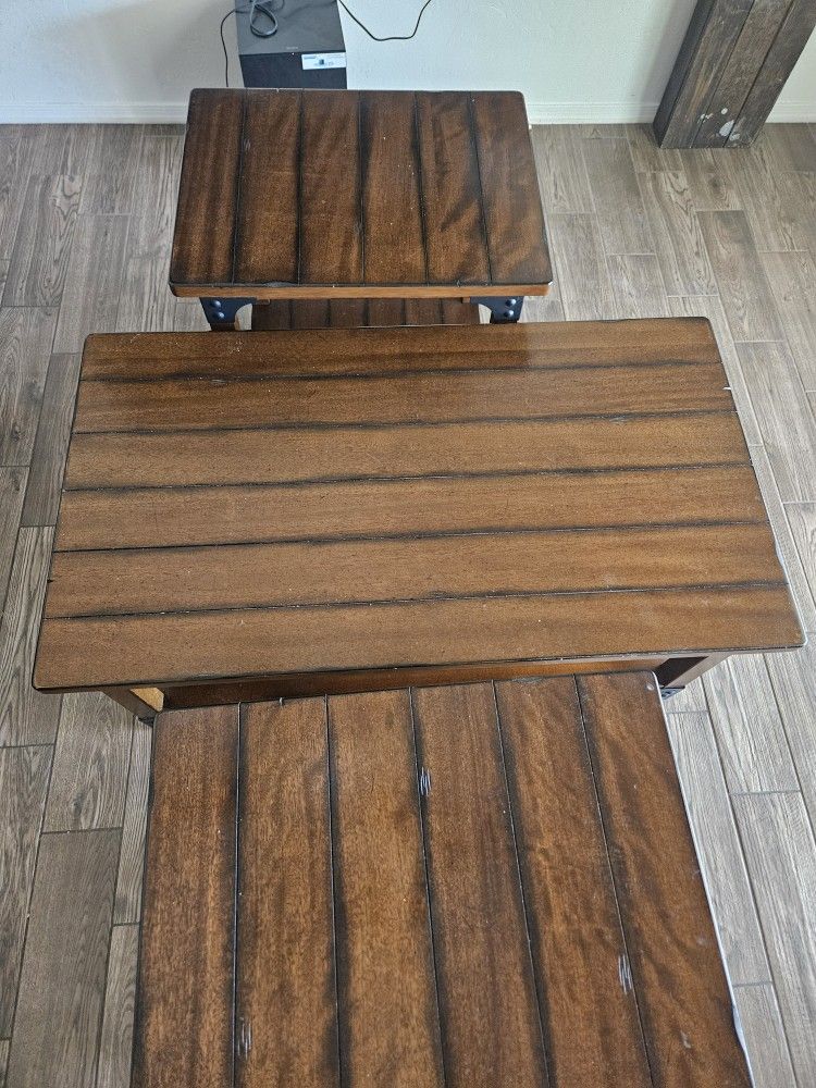 Coffee Table With Two Side Tables