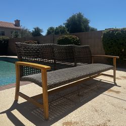 Outdoor Wicker Sofa Couch (Seats 3 - 4)