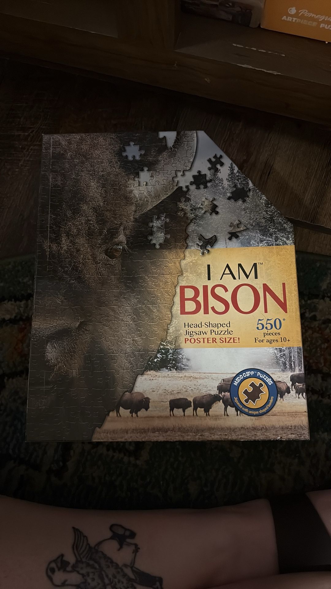 500 pc jigsaw puzzle shaped like bison head