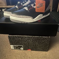 Jordan 3 Black Cement Size 12 💯 Automatic