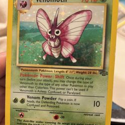 Venomoth Pokemon Jungle Holo Heavily Played