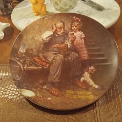 Vintage 1978 Collectible Plate Norman Rockwell The Cobbler