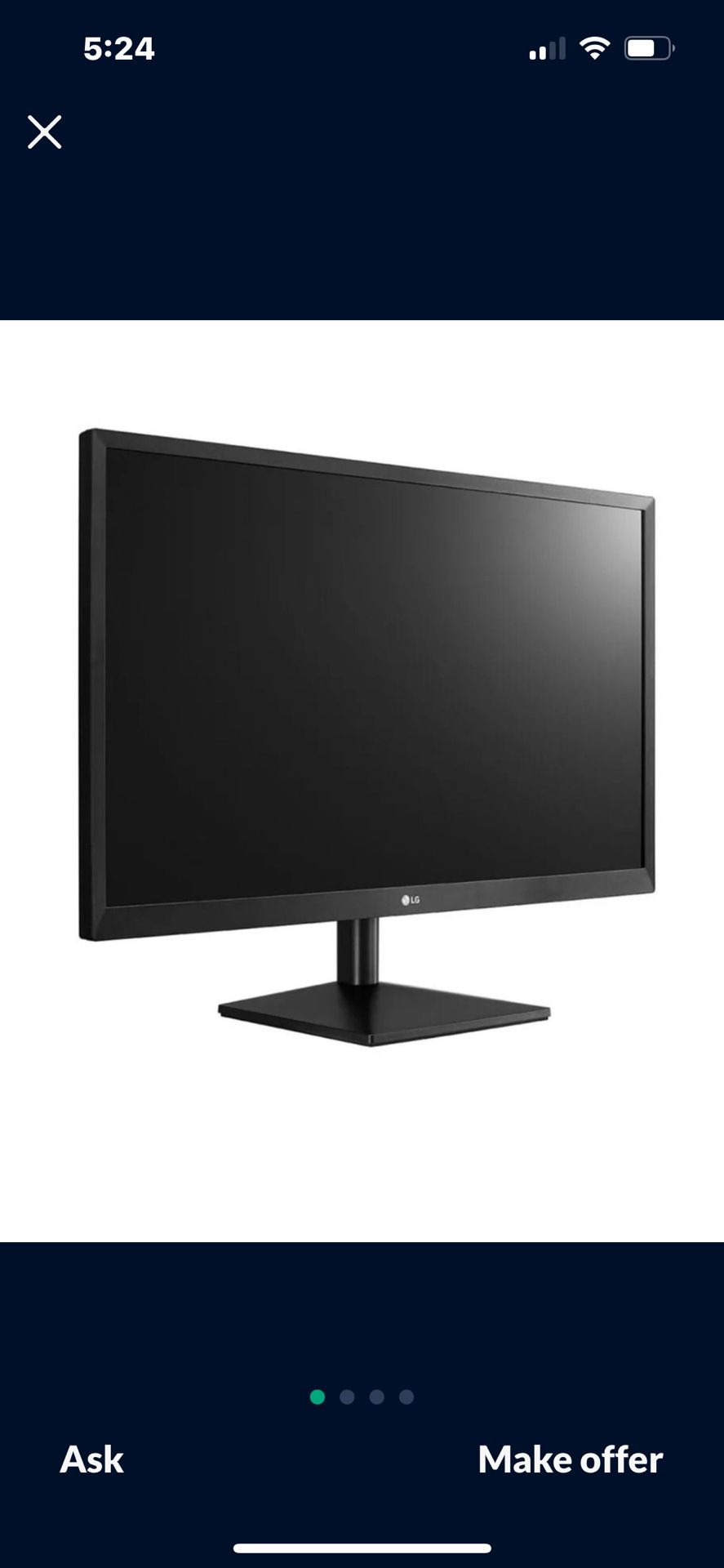 Gaming LG Monitor 26 In