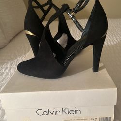 Calvin Klein Cherilyn Suede/Patent, Size 8 1/2