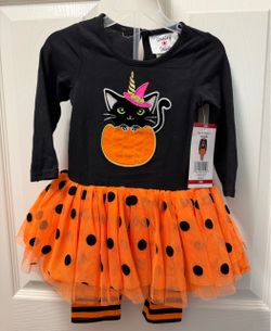 New! Counting Daisies Halloween Cat Outfit *18 Months & 2T