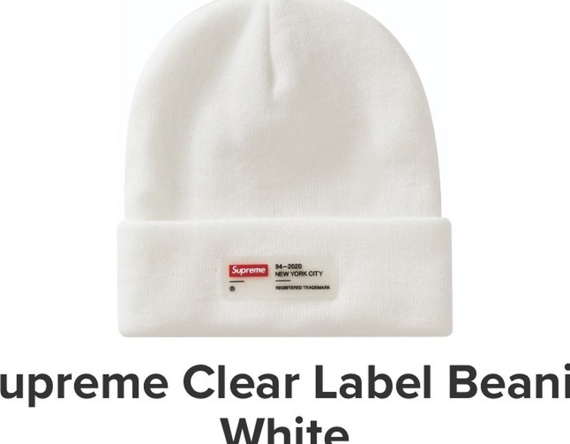 Supreme Clear Label Beanie
