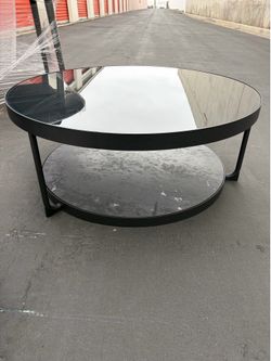 Glass coffee table