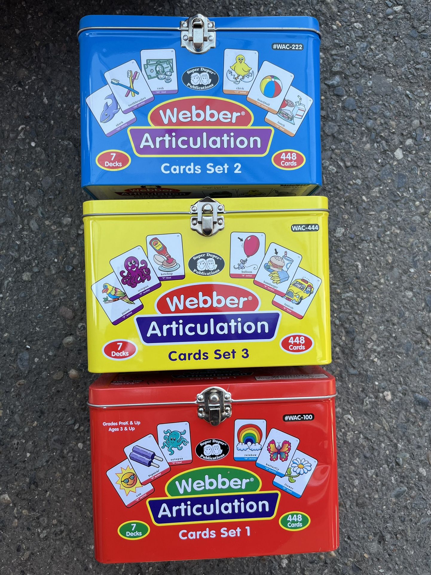 Super Duper Articulation Cards with Illustrations, Set 1, 2, & 3 Combo Kits