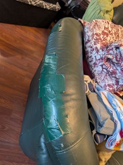 Free green sofa set ,leather