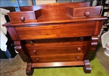 Antique Empire Style Mahogany Chest of Drawers
