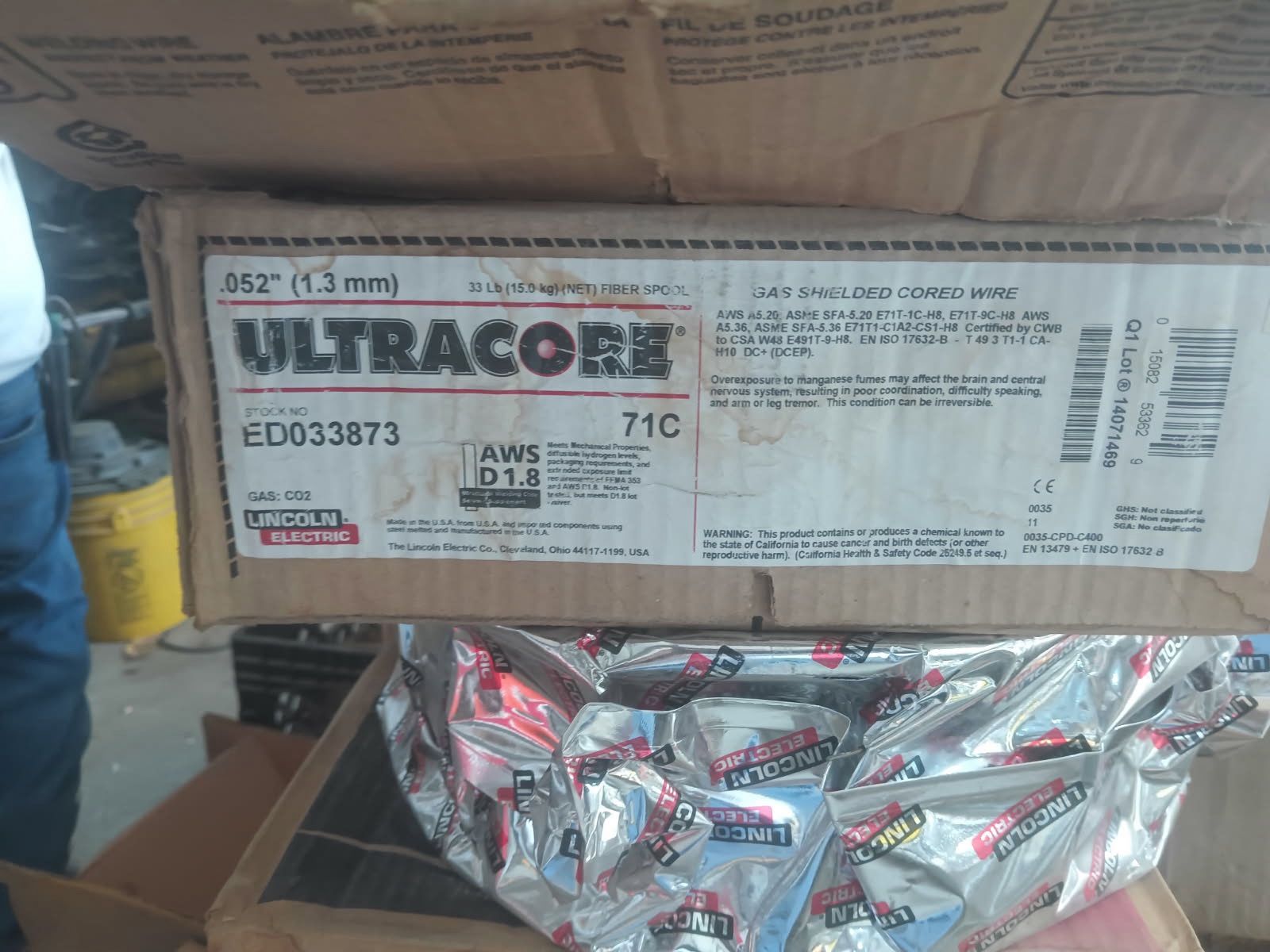 Lincoln ED033873 .052" UltraCore 71C Flux-Cored Gas-Shielded Wire