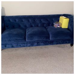 Blue Suede Couch