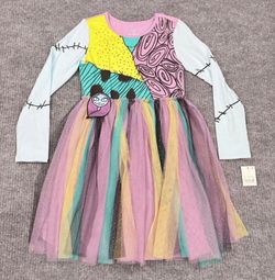 Disney Nightmare Before Christmas Sally Dress Girls L 10/12 NWT Tutu Costume