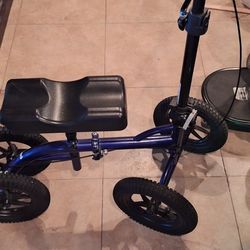 Foldable Medical Steerable Knee Walker Scooter Aid 