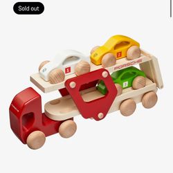 Official Porsche Wood Race Truck W Rubber Track