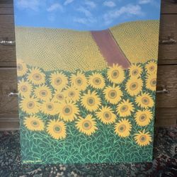 Colorful Vibrant Sunflower Art