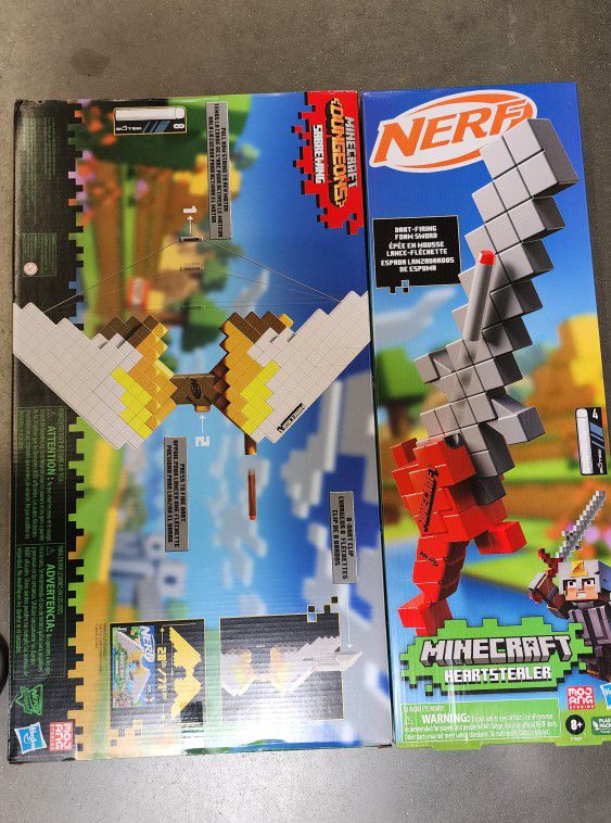 Nerf Minecraft Heartstealer Sword & Sabrewing Bow