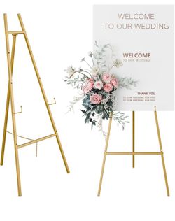 New sealed gold easel stand