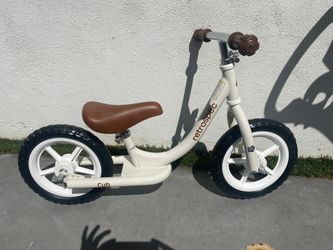 Gorgeous White And Tan Retrospec Cub Toddler Kids Balance Bike No