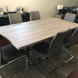 Modern Dining Set - Table With 7 Chairs