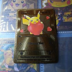 Pikachu Fan-Art Gold Foil Display Card 