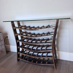 Wine Rack Console Table 