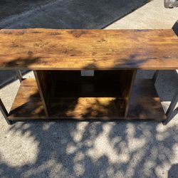 Wooden Industrial Style TV Stand 