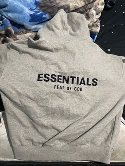 grey Fear of God Essentials hoodie