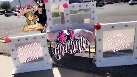 Vanity mirrors available in white and black Free Delivery💝