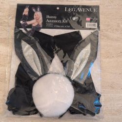 Black And White Bunny Accessory Kit By Leg Avenue #2059 Brand New 
