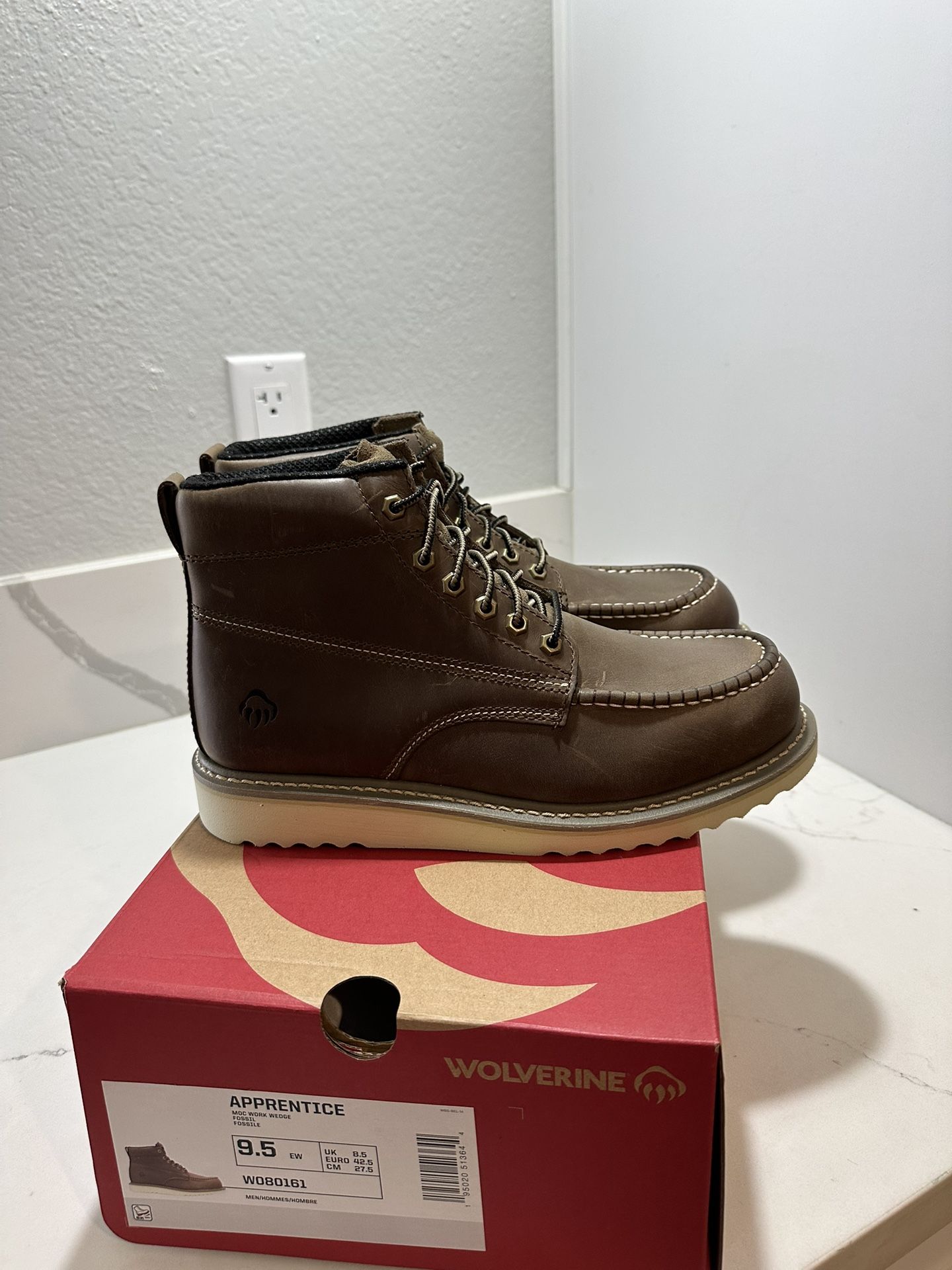Brand New Wolverine Work Boots For Men. Size 9.5. Soft Toe