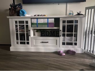 Tangkula Farmhouse TV Stand