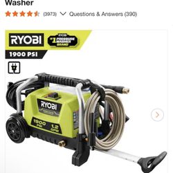 Ryobi Pressure Washer 1900 PSI 