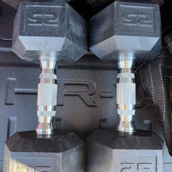 Dumbbell Weights Pair (25lbs And 35lbs) 