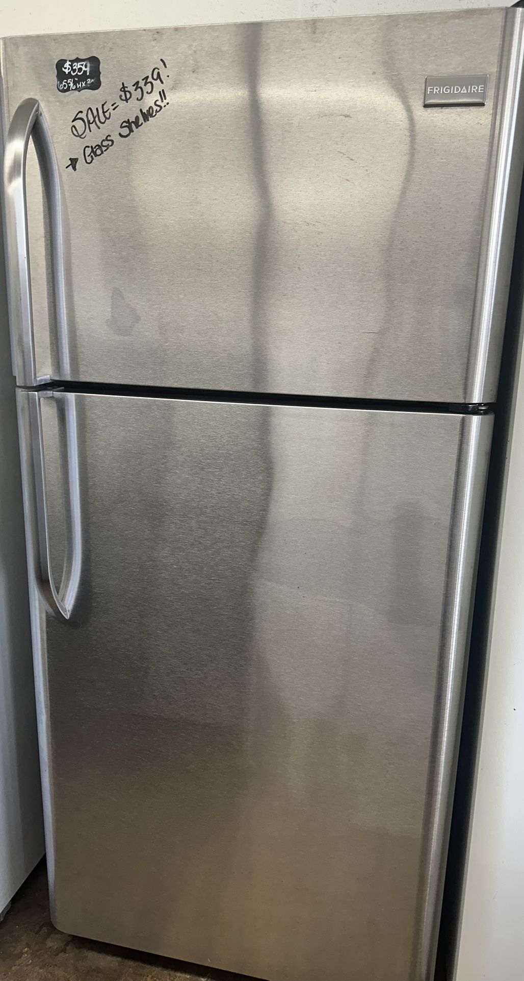 Frigidaire Stainless 18 CF Refrigerator! 30-Day Warranty! Delivery Available Same Day!