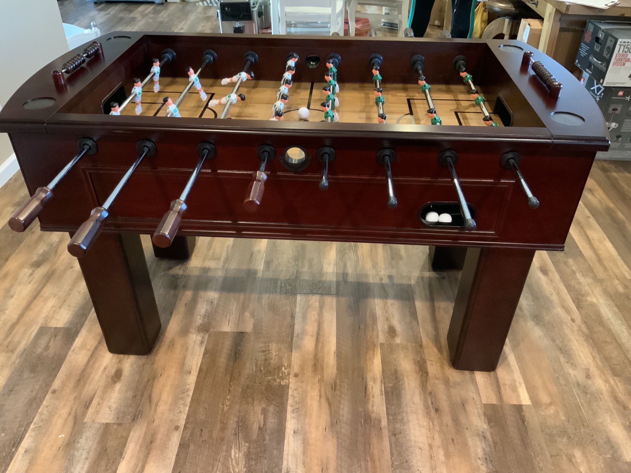 Red Mahogany Foosball Table If You Have Been Waiting And Watching Reduction On This Table Of Endless Fun FINAL REDUCTION