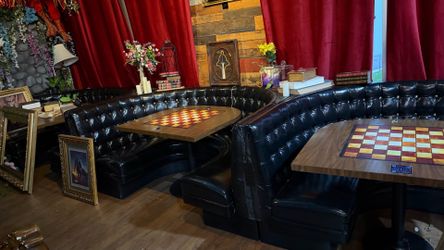 Booth’s restaurant tables curved seats 5-6