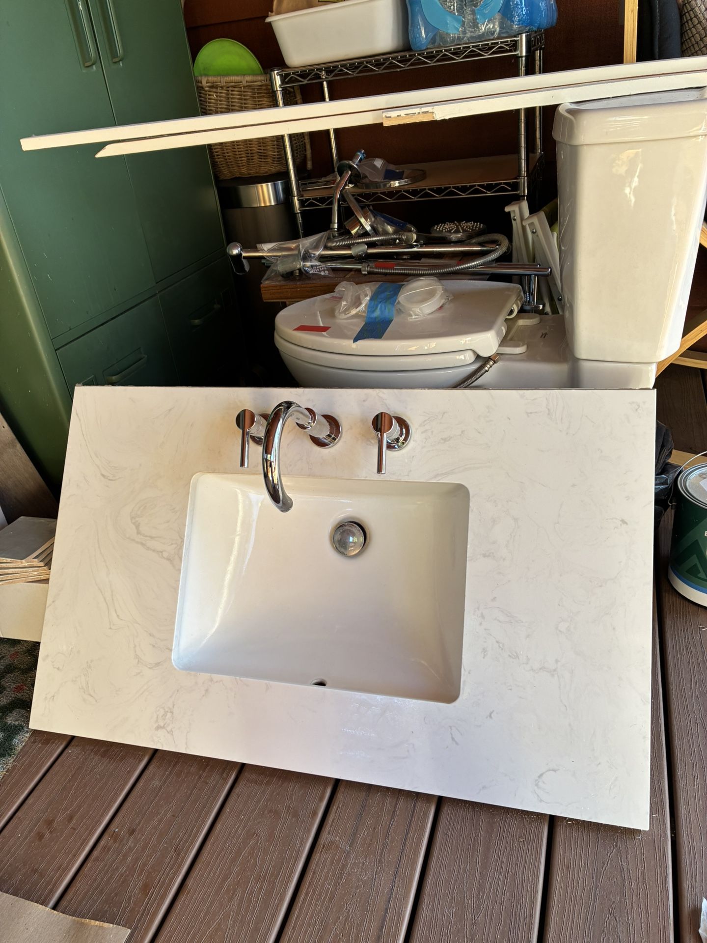 Pottery Barn Quartz Vanity Top with Built-In Sink