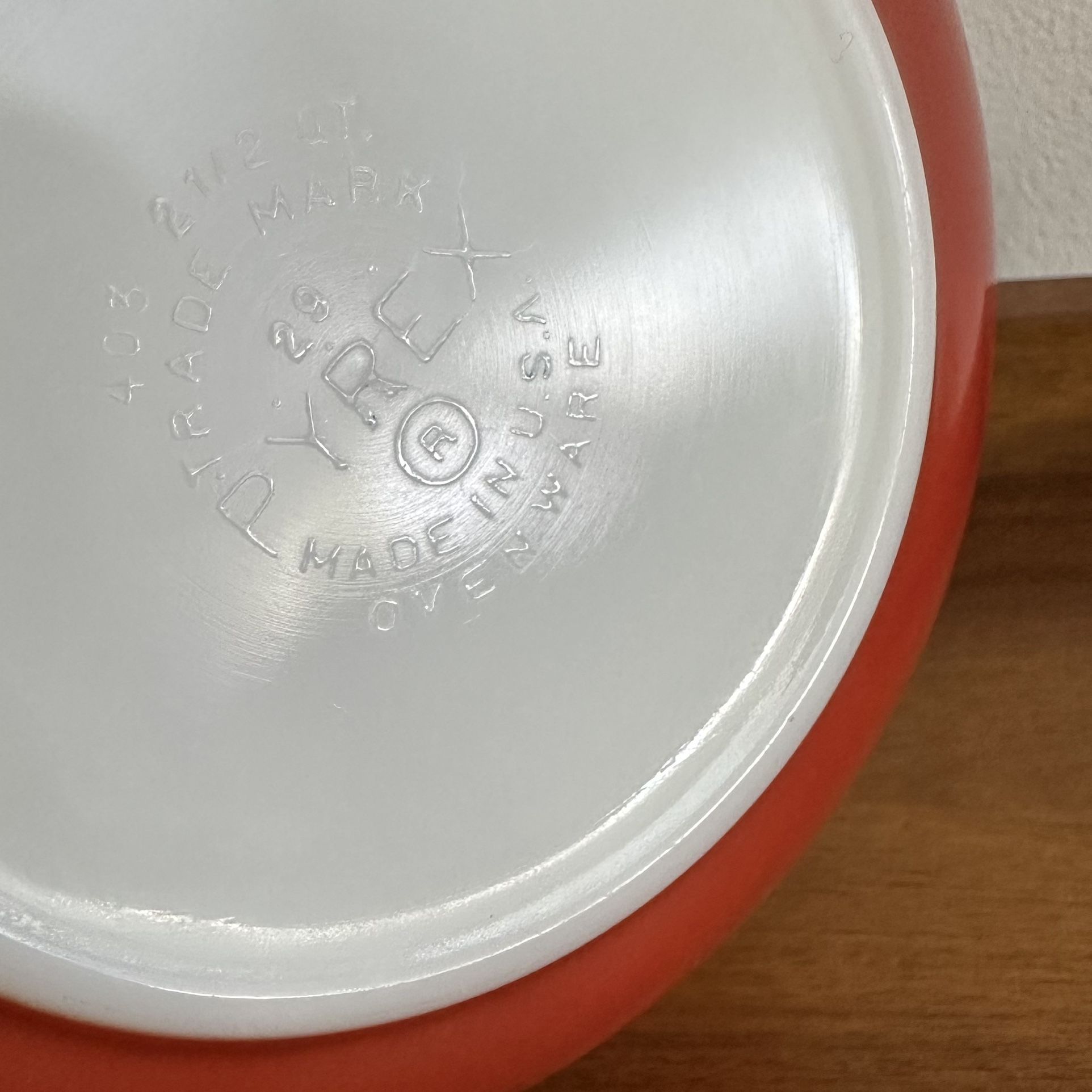 Vintage Pyrex Flameglo 403