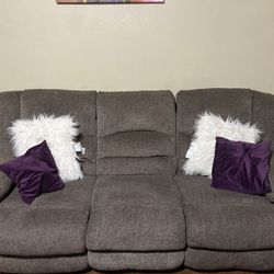 Grey Reclining Sofa PET And Smoke FREE HOME 
