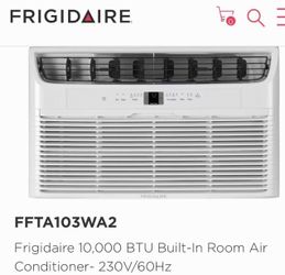 Frigidaire 10,000 BTU Built-In Room Air Conditioner 220 volts