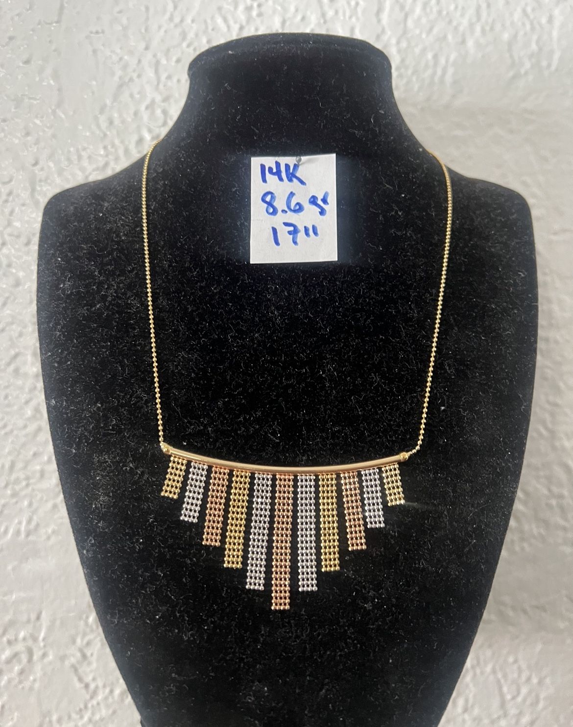 14K Solid Gold Chain For Wedding 8.6Gr 17 Inches Long