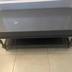 Gray Entryway Storage Bench
